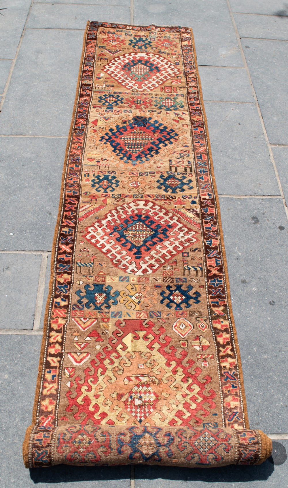 A very narrow Kurdish runner 360x62 cm View V