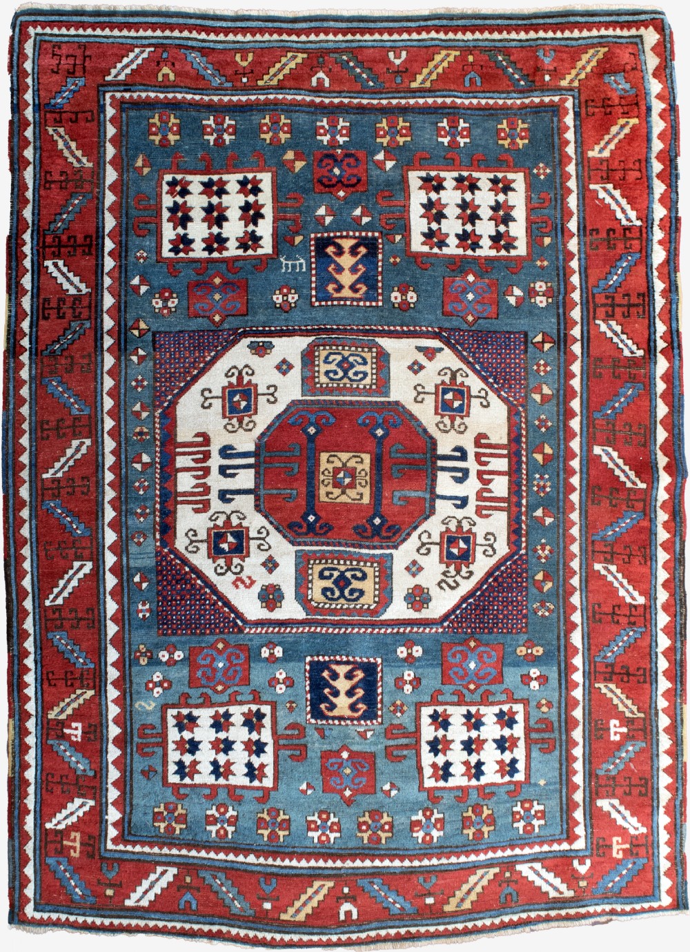 An antique Karachopf Kazak rug 212x153 cm