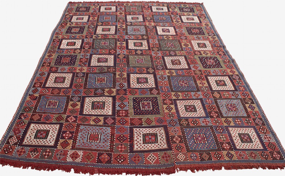 An antique Verneh brocaded kilim 235x185cm View III