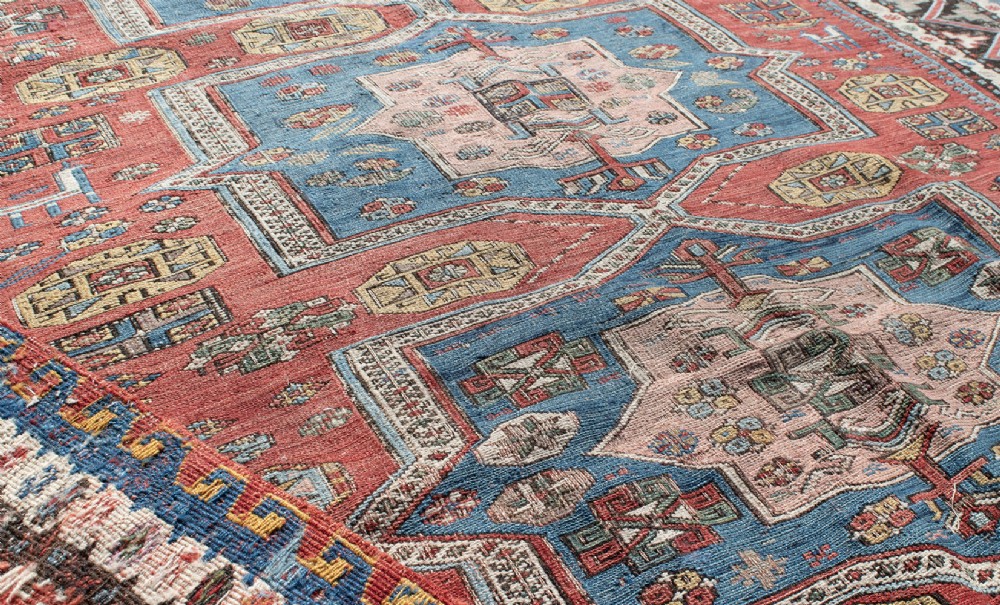 An Antique Kuba Sumak rug 189x143cm View VI
