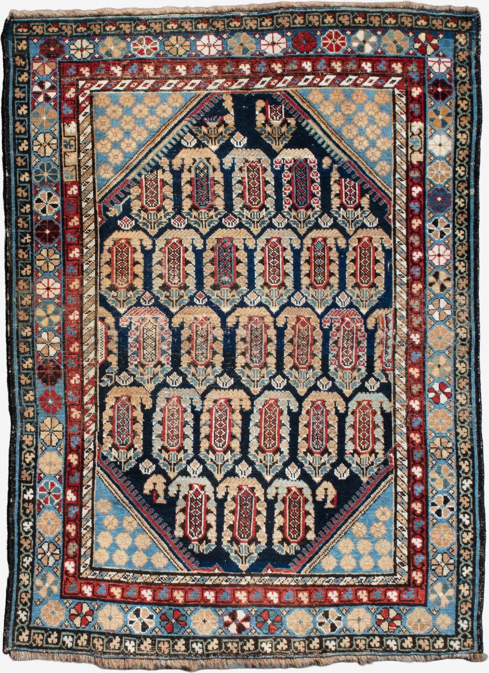 An antique Caucasian Khila rug 133x98cm