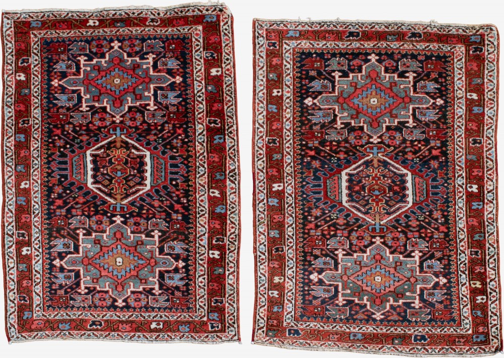 A pair of antique Karaja rugs