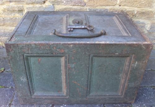 A George III Cast Iron Strongbox Safe