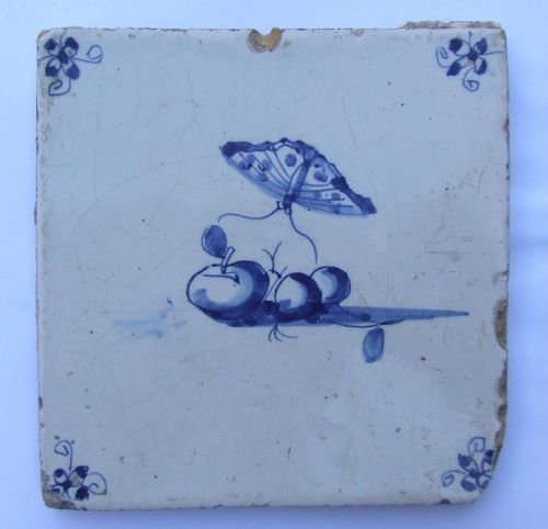 An 18th Century Delft Blue & White Tile