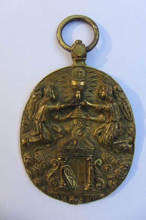 A Rare 17th Century Portugese Gilt-bronze Medallion