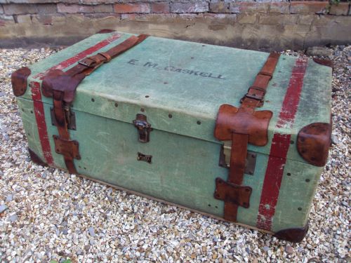 A Pukka Trunk, Retailed by Harrods, Bearing the Design Registration for 1908/09