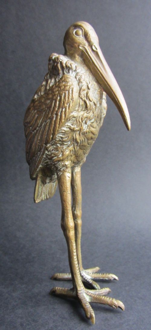 An Austrian Franz Bergman Bronze Marabou Stork