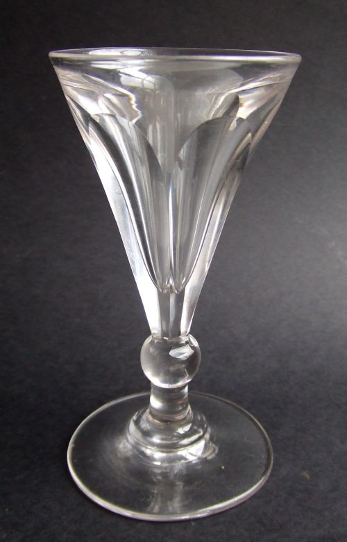 Antique Georgian Drinking Glass with Heavy Deception Bowl