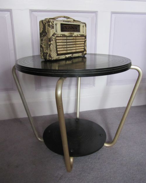 Art Deco Dark Green Bakelite Coffee Occasional Table