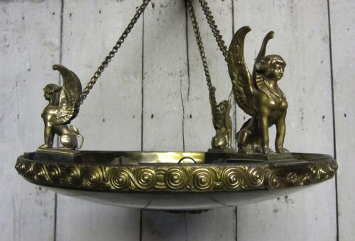 French Empire Bronze Plafonnier \ Ceiling Light