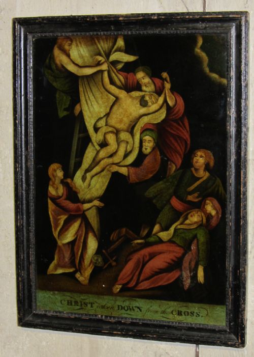Georgian Reverse Painted Mezzotint Circa 1820