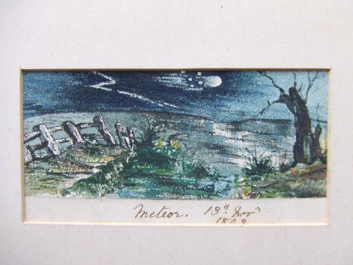 Rare & Unusual Watercolour of a Meteor Dated 1803