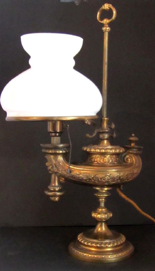 A Brass Student's Adjustable Lamp by Wild & Wessel, Berlin