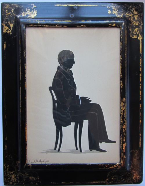 Samuel Metford Silhouette in Original Papier Mache Frame
