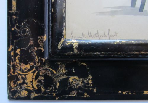 fig 3. Samuel Metford Silhouette in original Papier Mache Frame