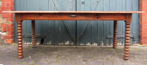 Large Rustic French Farmhouse Table 202cm Long. Seats 8