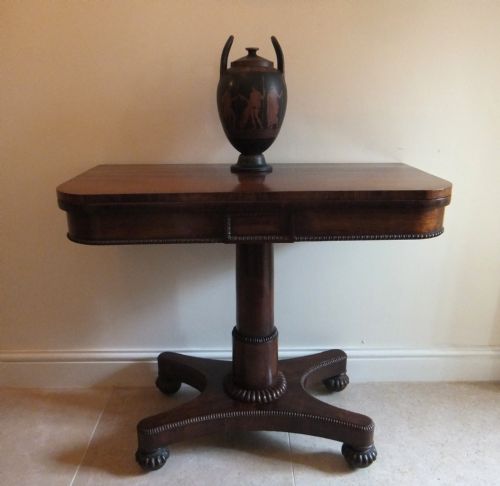 A Nicely Figured Regency Rosewood Card Table