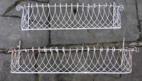 Two Antique 19th Century Wirework Windowsill Surrounds, Possibly French