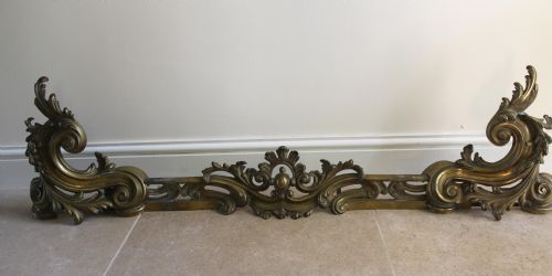 A 19th Century French Louis Xv Style Brass Fender