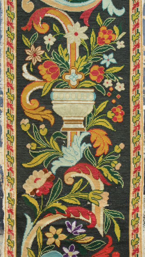 A Very Long French Needlework Wall Panel in Gothic Style