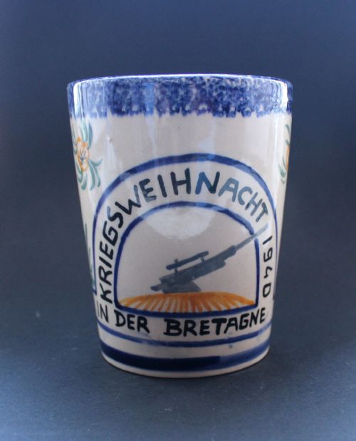 A French Henriot Quimper Faience German Occupation Mug