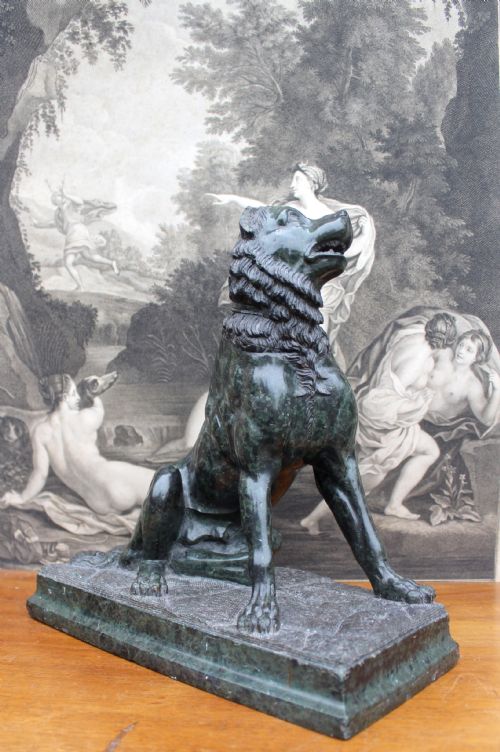 A Large Grand Tour Serpentine Dog of Alcibiades, 19th Century