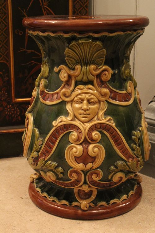 Doulton Lambeth Stoneware Garden Seat Circa 1880