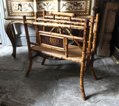Victorian Bamboo Magazine Rack in Aesthetic Style
