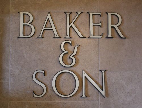 Enamelled Brass Shop Sign Letters Circa 1930