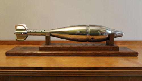 A Chromium Plated 81mm Presentation Mortar Shell