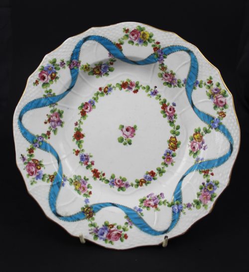 Antique Porcelain Plate in Sevres Style