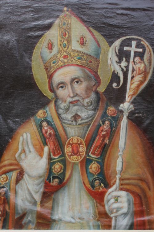 A 19th Century Oil Portrait of a Bishop, Oil on Canvas