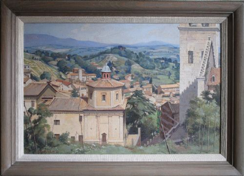 Gordon Davies - Spoleto, Italy, Oil on Panel.