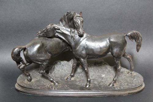Russian Cast Iron Horses L'accolade After Mene