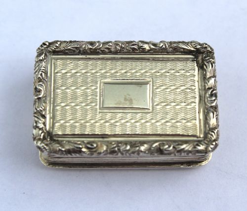 Georgian Miniature Silver Vinaigrette, Nathaniel Mills, 1811