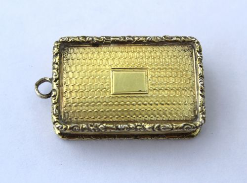 A William IV Silver Gilt Vinaigrette, William Simpson, Birmingham 1836
