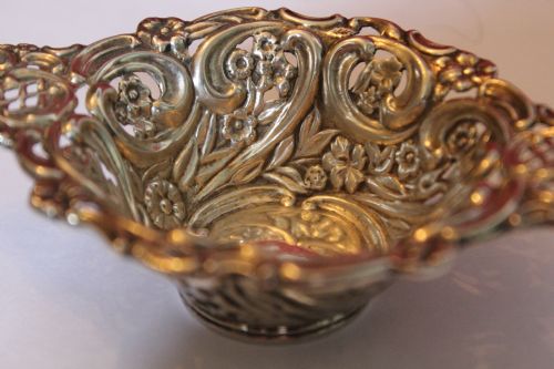 Antique Victorian Silver Bon Bon Dish, Birmingham 1890