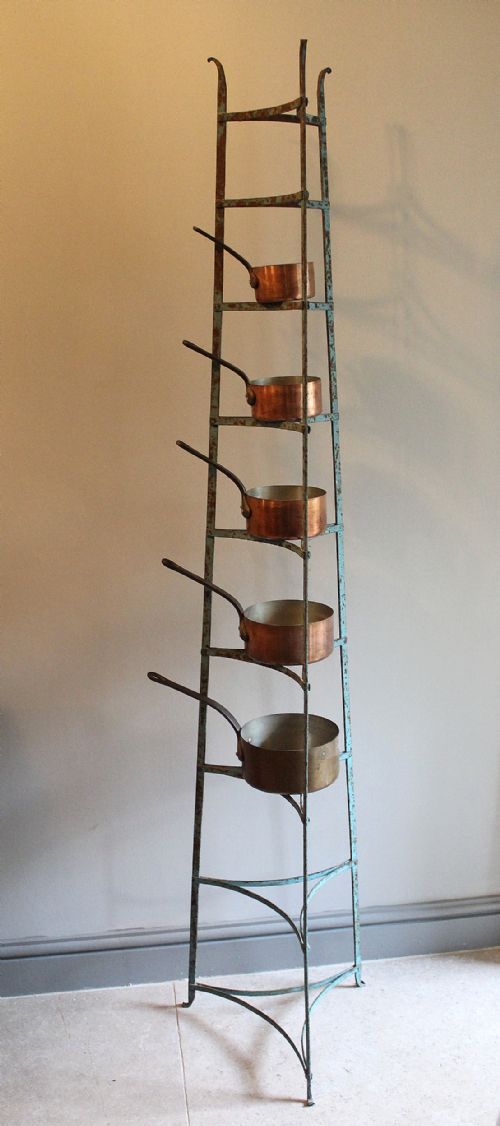Antique Victorian Wrought Iron Pan Stand, Circa 1900