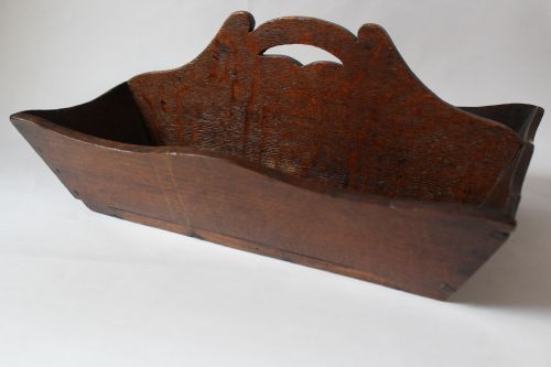 Antique Georgian Oak Cutlery Tray