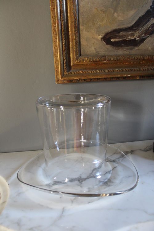 Antique Glass Top Hat