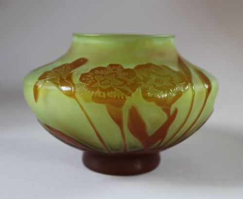 A Galle Cameo Glass Cabinet Vase