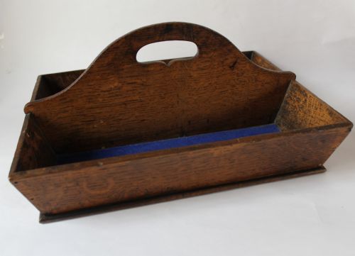 A 19th Century Oak Cutlery Tray
