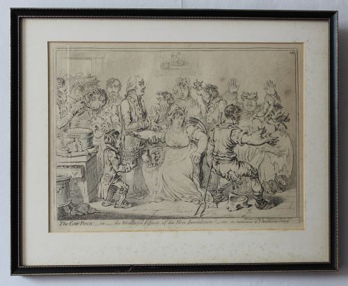 James Gillray 'The Cow Pock' Satirical Cartoon, Engraving, Publ. 1802