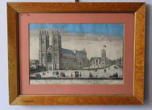 Daumont Hand-coloured Optical Print of Westminster Abbey
