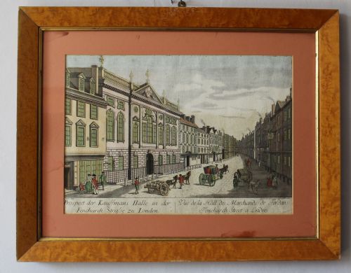 Winckler - Hand-coloured Optical Print of Ironmongers' Hall, Fenchurch Street, London