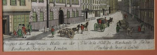 fig 2. Winckler - Hand-Coloured Optical Print of Ironmongers' Hall, Fenchurch Street, London