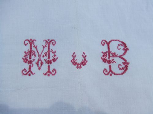 Antique French Linen / Hemp Dowry Sheet
