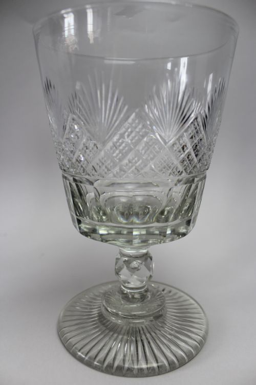 fig 1. Large Regency Cut Glass Bucket Rummer