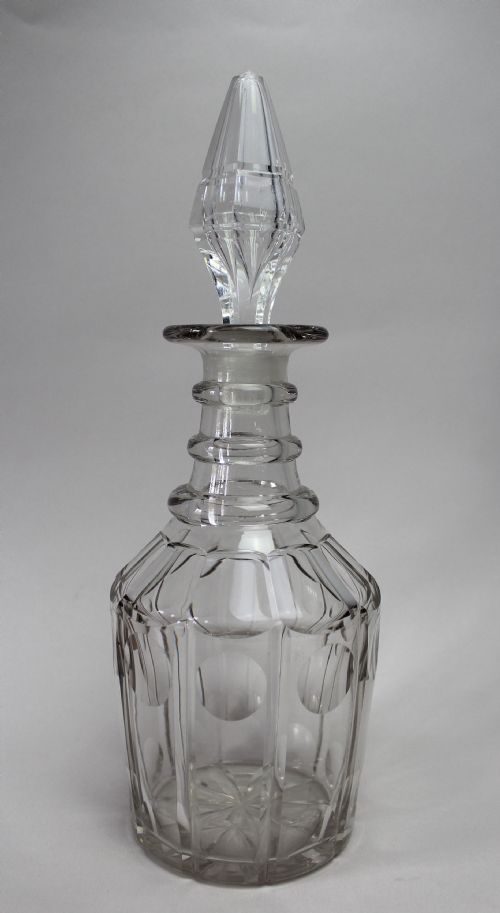 Early Victorian Cut Glass Decanter & Stopper