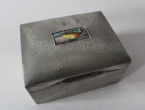 Liberty & Co Tudric Enamelled Pewter Box